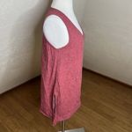 3/$30 Cut Loose Tank Top Womens XS Red Linen Blend V Neck Side Slits Hi Low Photo 8