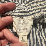 Flower & Feather Size L Midi Dress Navy Striped Tiered Preppy Beach Resort Chic Blue Size L Photo 15