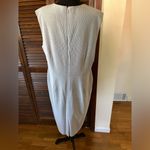 Ann Taylor Factory Square Neck Pinstripe Sleeveless Dress Size 16 Gray Photo 3