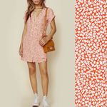 Capulet  Revolve Mabel Mini Dress in Tangerine‎ Red Ditsy Floral Size XS Photo 3