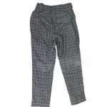 Gap women cropped plaid belted tie front office work pants trousers black gray 8 Photo 2