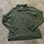 FIGSPRO Pique Longsleeve Polo Top‎ Olive Green Medium Photo 7