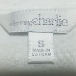 Charming Charlie  Cream & White Short Sleeve Tee (S) Photo 2