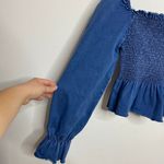 Mebon Boutique Peplum Blue Top Photo 7