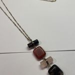 Loft Woman’s Signed Gold Tone with Multi Color Dangle Chain Necklace Photo 2