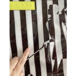 Henri Bendel  Brown Striped Tote Bag PVC Dog Walk Canvas Side Iconic Shop Photo 4