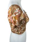 Aerie  Floral Smocked Square Neck Crop Top Size XS Photo 3
