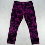 Lululemon  Wunder Under‎ Crop Leggings Yoga Pants Purple Black Athletic Size 6 Photo 4