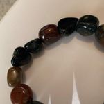Women’s Chunky Costume Jewelry Beaded Polished Stone Stretchy Bracelet Photo 8