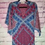 Ba&sh USSO FRAMBOISE MIXED PRINT HI LOW RUFFLE DRESS FRAMBOISE 0 USA 4 Photo 1