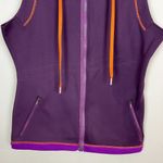 Title Nine Title‎ Nine Vest Womens Large Purple Zip Up Hooded Pockets Athletic Fleece Lined Photo 3