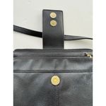 Tignanello Black Leather Crossbody Bag Adjustable Strap Gold Hardware Photo 11