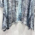 NEW Jess & Jane Denim Effect Blue Rhinestone Asymmetric Hem Tunic Size Large Photo 2