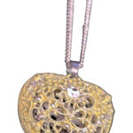 Paparazzi  Gold Heart Pendant Necklace Filigree Design Romantic‎ Jewelry R-59 Photo 0