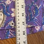 J. Jill Linen Sleeveless Floral Dress w Pockets Purple Medium LARGE Photo 9