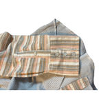 Dress Up Striped Plaid Peplum Button Up Shirt Cottagecore Women Size Small Photo 9