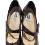 Wolky Brown Textured Leather Mary Jane Heels Size 39 US 8 Retro Twee Orthopedic Photo 5