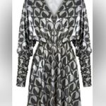 Women's Batwing Sleeve Printed Mini Dress Black Photo 0