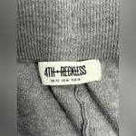 4th and reckless knitted flare split pants Size Medium Light Gray Stretch Photo 5