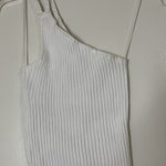 525 America NEW! 535 America one shoulder ribbed white cropped top small Photo 0