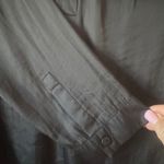 Nic+Zoe  Black Split V Long Sleeve Pullover Blouse NWOT Photo 3