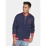 Skechers Mens Varsity Track Jacket Full Zip Pockets Navy Blue Size Medium NWT Photo 0