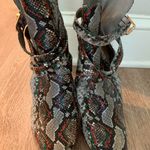Shoedazzle Snakeskin Heeled Booties Photo 3
