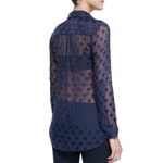 Diane Von Furstenberg  - Lorelei Star USA Embellished Sheer Blouse Sz 6 Photo 1