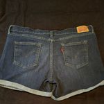 Levi's  Women's Shorts Dark Wash Cuffed Hem Stretch Blue Size 33 Photo 3