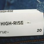 NWT Rue + High Rise Festival Shortie Jean Shorts Size 20 Lace Front Raw Edge Hem Blue Photo 10