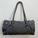 Prada Vintage Tessuto Black Nylon & Leather Push Lock Closure Shoulder Bag Photo 7