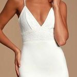 Lulus 🤍 Late Night Snack White Lace Backless Bodycon Dress🤍NWT~LG Photo 0