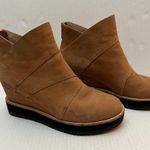 Eileen Fisher 7.5 Clapton Boots Brown Leather Wedge Bootie Back Zip $280 MSRP Photo 2