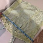 Unique spectrum  Sage Green Silky Ruched Floral Embroidered Tank Top Size 1X Photo 9