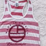 Budweiser Made in America Sleeveless Striped Racerback Tank Top Small Photo 1