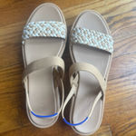 Rothy's The Lightweight Wedge Sandal Braided Beach Sand Woven Platform Size 11 Photo 3