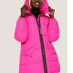 OOF WEAR Women's Neon Pink Long Sleeve High Neck Puffer Coat Size 38 Photo 3
