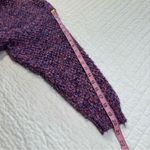 Raga  Anthropologie Rita Women's Metallic Purple Knit Crew Neck  Chunky Sweater Photo 6