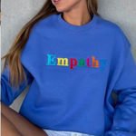 The Mayfair Group Empathy Always Royal Blue Crewneck XL Streetwear Sporty Photo 0