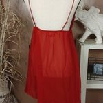 Rampage Size Large Red Stretchy Lingerie Tope Frilly Sexy Cute Sheer Honeymoon Photo 1