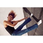 ANINE BING ππ Kaia Jean 90s High Rise Straight Leg Wide Flare Blue Denim 28 NWT Photo 9