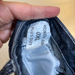 Dark Wash Denim Jeans Flared XL embroidered distressed Cowgirl Western Blue Size 14 Photo 8