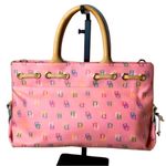 Dooney & Bourke Pink Multicolor Rainbow DB Monogram Tote Bag Photo 1