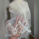 Victoria's Secret Victoria’s Secret Sheer Boho Floral Embroidery bride Short Robe in size m/large Photo 4