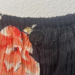 Billabong Black Floral Off Shoulder Long Sleeve Boho Blouse Size Medium Photo 2