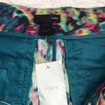 J.Crew NWT  Collection Watercolor 100% Silk Shorts green sz 6 Photo 4