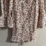 Miss Lola Floral Print Dress with Ruched Detail White Photo 7