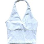 🔃Ambiance Apparel White Halter Crop Top Photo 0