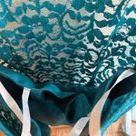 David's Bridal Teal Lace Sleeveless Fit & Flare Dress Size 12 – Photo 7