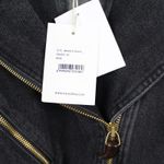 Nanushka Charcoal Black Cite Oversized Denim Belted Moto Biker Jacket Size XS Photo 9